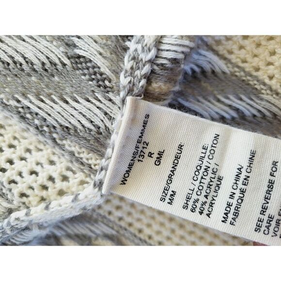 Woolrich Knit Women's Medium Sienna Geometric Southwest Open Front Waterfall - Picture 4 of 5